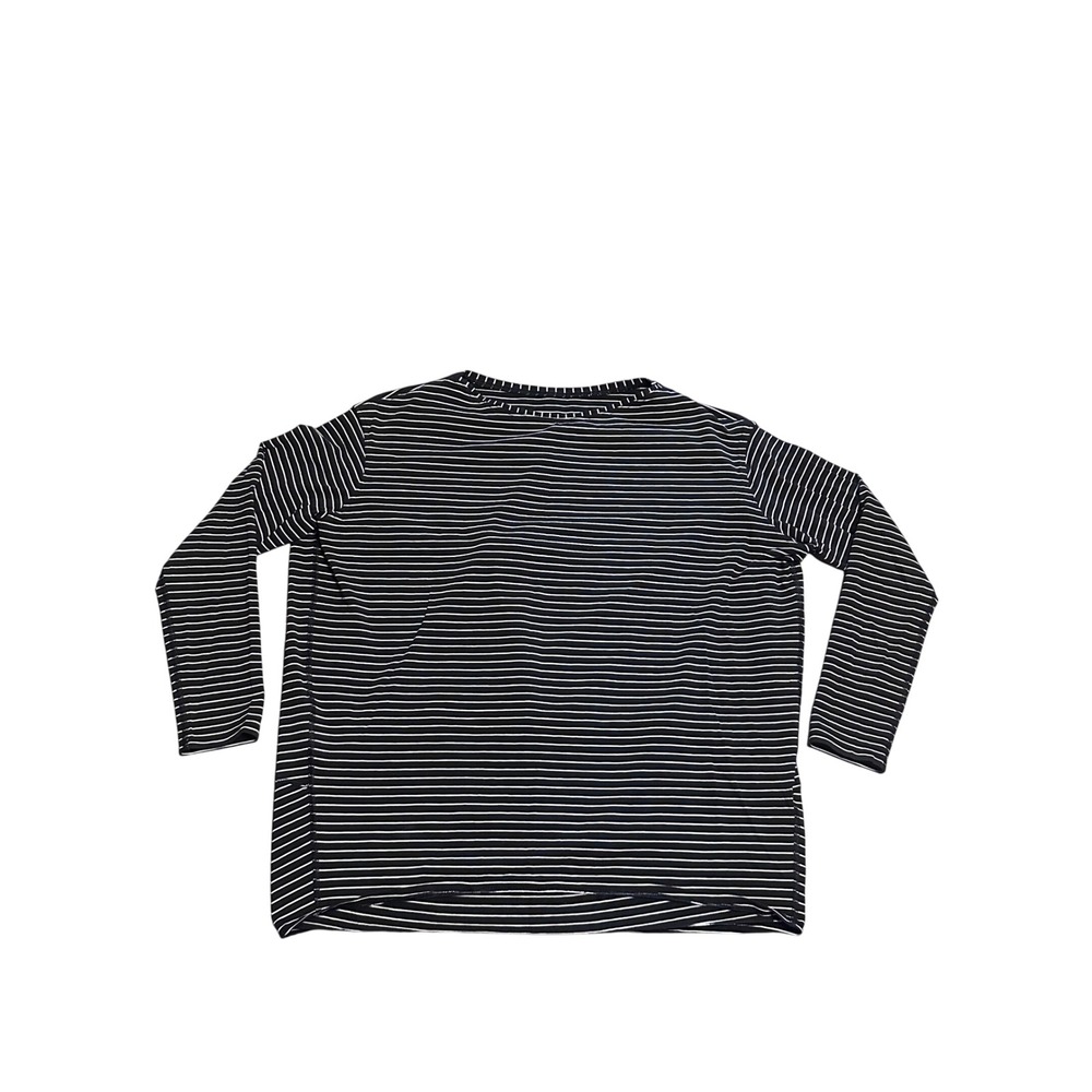 Lululemon Back In Action Long Sleeve BLACK/WHITE STRIPE‎ Size 6
